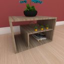 Ver imagem 1 de Mesa Lateral Amadeirado Aparador de Sofa Sala Mesa Lateral Cama Mesa de Canto Mesa de Cabeceira