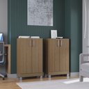 Ver imagem 2 de Armário Multiuso Versati Carvalho para Lavanderia com 4 Portas Poquema