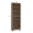 Ver imagem 7 de Armário Multiuso Versati Carvalho para Lavanderia com 4 Portas Poquema