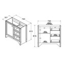 Ver imagem 4 de Gabinete Armário Banheiro Ditália C/pia Bn-05 Cor:branco