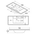 Ver imagem 5 de Gabinete Armário Banheiro Ditália C/pia Bn-05 Cor:branco