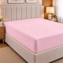 Ver imagem 2 de Lençol Premium Soft Avulso de Baixo Casal King com Elástico Micropercal 600 Fios Rosa