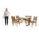 Ver imagem 7 de Conjunto Sala de Jantar Lina em Madeira Maciça 6 Cadeiras Linho Fendi