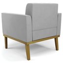 Ver imagem 7 de Poltrona Decorativa Base Madeira Castanho Ana Suede Cinza - Ibiza