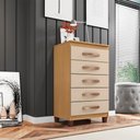 Ver imagem 1 de Comoda 5 Gavetas 57 Cm Moden 2259 Carvalho Am Off White Incp