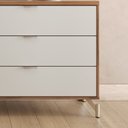 Ver imagem 5 de Cômoda 6 Gavetas Glow 178cm Canella c/ Off White e Champanhe