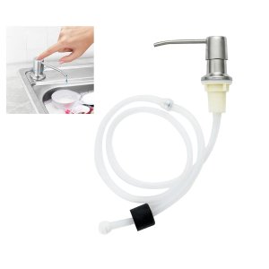 Dispenser Sabao Liquido Detergente Sabonete Mangueira Pia Cuba Cozinha Banheiro Suporte Bico Dosador