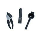 Ver imagem 1 de Kit abridor de lata espremedor de alho e limão preto – Oikos