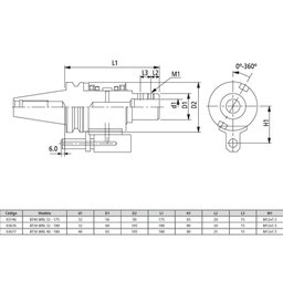 Porta Barra Weldon com Refrigeração Lateral Modelo Bt50 Wrl 40 - 180 - Mas 403 Bt - 4