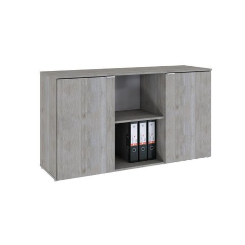Armário Baixo com 02 Portas e Nicho 75x135x42cm Wlab135 Snow Branco