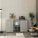 Ver imagem 4 de Armário Baixo com 02 Portas e Nicho 75x135x42cm Wlab135 Snow Branco