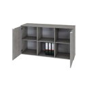 Ver imagem 2 de Armário Baixo com 02 Portas e Nicho 75x135x42cm Wlab135 Snow Branco