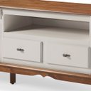 Ver imagem 4 de Conjunto Rack 60503 + Painel 50513 para Sala Pés Luiz Xv 2 Gavetas 2 Portas - Off White/imbuia