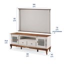 Ver imagem 7 de Conjunto Rack 60503 + Painel 50513 para Sala Pés Luiz Xv 2 Gavetas 2 Portas - Off White/imbuia