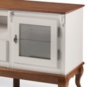 Ver imagem 5 de Conjunto Rack 60503 + Painel 50513 para Sala Pés Luiz Xv 2 Gavetas 2 Portas - Off White/imbuia