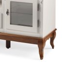 Ver imagem 6 de Conjunto Rack 60503 + Painel 50513 para Sala Pés Luiz Xv 2 Gavetas 2 Portas - Off White/imbuia