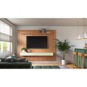 Ver imagem 1 de Painel Ripado Mdf para Tv 2,23 X 1,83m com Luzes Led Tb182l Pradel Móveis-freijó/off White