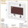 Painel Ripado Mdf para Tv 2,23 X 1,83m com Luzes Led Tb182l Pradel Móveis-freijó/off White - 4