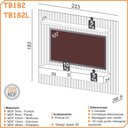 Ver imagem 4 de Painel Ripado Mdf para Tv 2,23 X 1,83m com Luzes Led Tb182l Pradel Móveis-freijó/off White