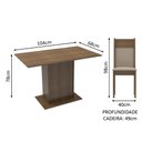 Ver imagem 3 de Conjunto Sala de Jantar Madesa Gabi Mesa Tampo de Madeira com 2 Cadeiras Rustic/Crema/Pérola Cor:Rus