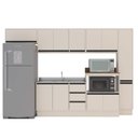 Ver imagem 3 de Armário de Cozinha Modulada Completa 6 Peças 316,8cm sem Tampo 250038 Koya Politorno Móveis