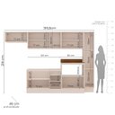 Ver imagem 2 de Armário de Cozinha Modulada Completa 6 Peças 316,8cm sem Tampo 250038 Koya Politorno Móveis
