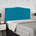 Ver imagem 1 de Cabeceira Casal Theresa para Quarto 140cm Azul - Bela Móveis