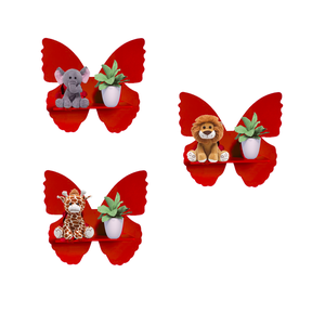 Trio de Prateleira Borboleta - Mdf, Design Criativo e Versátil para Decoração
