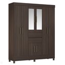Ver imagem 2 de Guarda Roupa Casal Pequim com Espelho 8 Portas Café Touch - Mercado Dos Móveis