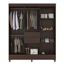 Ver imagem 4 de Guarda Roupa Casal Pequim com Espelho 8 Portas Café Touch - Mercado Dos Móveis