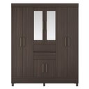 Ver imagem 3 de Guarda Roupa Casal Pequim com Espelho 8 Portas Café Touch - Mercado Dos Móveis