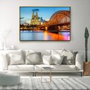 Ver imagem 3 de Quadro Decorativo Catedral de Colônia com Moldura e Sem Vidro 100X160