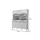 Ver imagem 2 de Kit Cozinha Itália 6 Portas e 2 Gavetas Arte Móveis:cinamomo/off