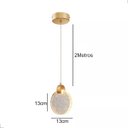 Ver imagem 4 de Lustre Luminaria Pendente Lua Cristal Bolhas Iluminaçao Led Casa Quarto Sala Estar Cozinha Decoraçao