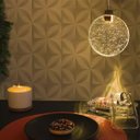 Ver imagem 1 de Lustre Luminaria Pendente Lua Cristal Bolhas Iluminaçao Led Casa Quarto Sala Estar Cozinha Decoraçao