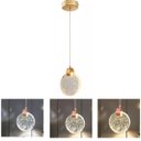 Ver imagem 3 de Lustre Luminaria Pendente Lua Cristal Bolhas Iluminaçao Led Casa Quarto Sala Estar Cozinha Decoraçao