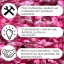 Ver imagem 5 de 17 Placas com Flores Artificiais para Decoração de Ambientes Modernos e Jardim Vertical 60x40