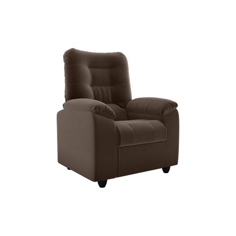 Poltrona Reclinável Onix 1 Lugar Veludo Marrom Matrix