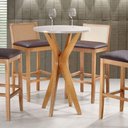 Ver imagem 3 de Mesa Bistrô Alta Summer Madeira Redonda 67cm Preto Itacadeiras