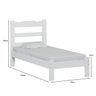 Cama Solteiro Madeira Macica Esmeralda Branca - 2