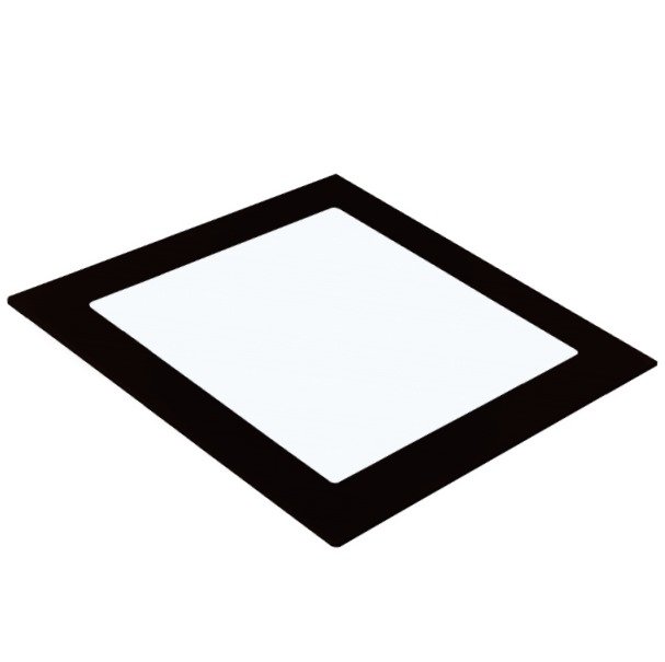 Kit com 3 Painéis Embutir Led Quadrado Preto 12w Neutro 4000k - 3
