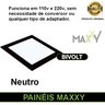 Kit com 3 Painéis Embutir Led Quadrado Preto 12w Neutro 4000k - 6