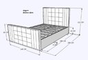 Ver imagem 3 de Cama com Cabeceira Casal Estofada Uvaia 140cm Suede: Cinza