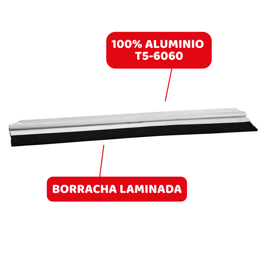 Rodo Vedador Veda Porta Alumínio Natural Borracha Multiuso 90cm - 3