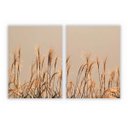 Ver imagem 1 de kit com 2 Quadros Decorativos Florais com Moldura e Vidro para Sala Quarto Escritório e Clínica 62x8