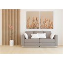 Ver imagem 2 de kit com 2 Quadros Decorativos Florais com Moldura e Vidro para Sala Quarto Escritório e Clínica 62x8