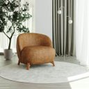 Ver imagem 2 de Poltrona Beirute em Couro Mel - Home Mobily