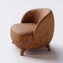 Ver imagem 3 de Poltrona Beirute em Couro Mel - Home Mobily