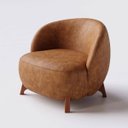 Ver imagem 1 de Poltrona Beirute em Couro Mel - Home Mobily