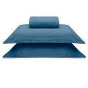 Ver imagem 2 de Jogo de Cama Buettner Solteiro King Malha Liso 2 Peças Image Azul Marinho